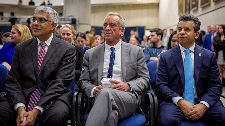 RFK Jr vows to make sure kids get 'real food,' not 'poison' after artificial food dye announcement 1 rfk jr bhattacharya makary.png